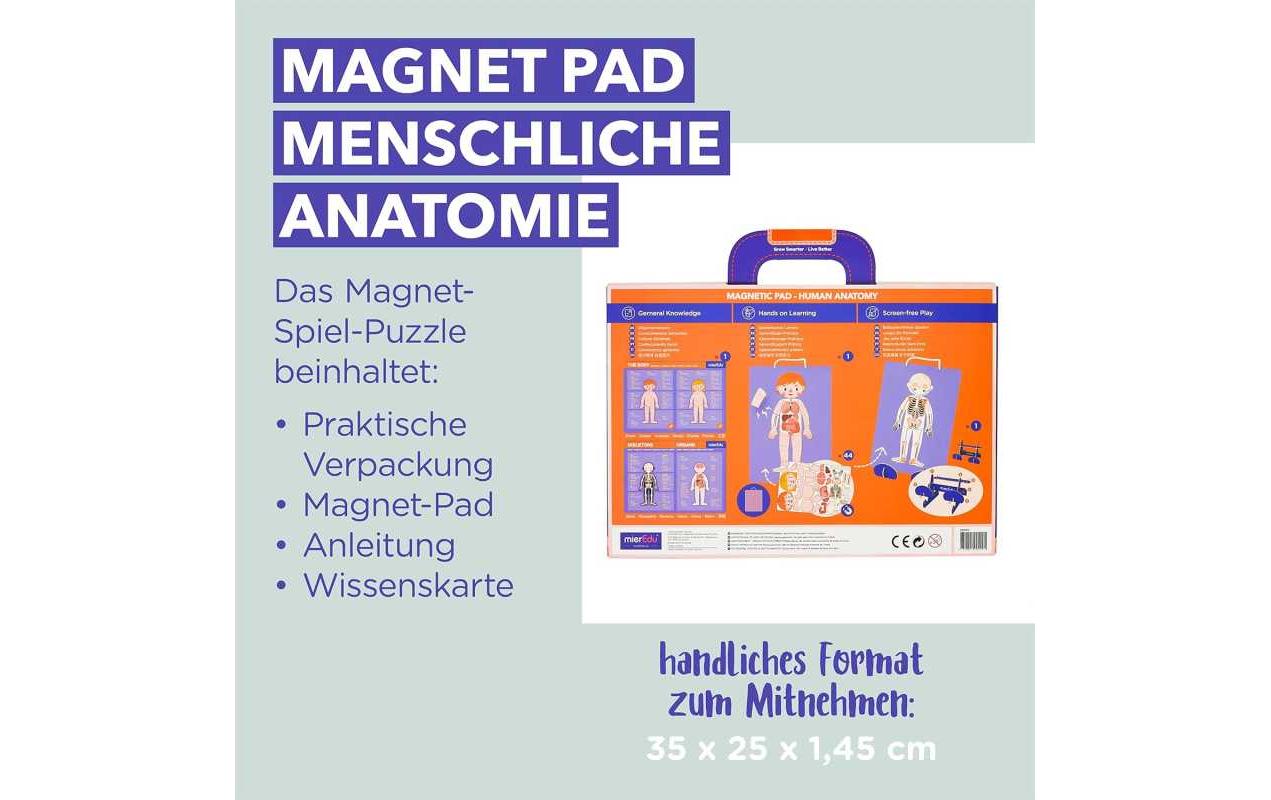 mierEdu Kinderspiel Magnet Pad – Menschliche Anatomie