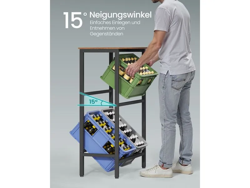 Songmics Getränkekisten-Regal Schwarz Songmics Getränkekisten-Regal Schwarz