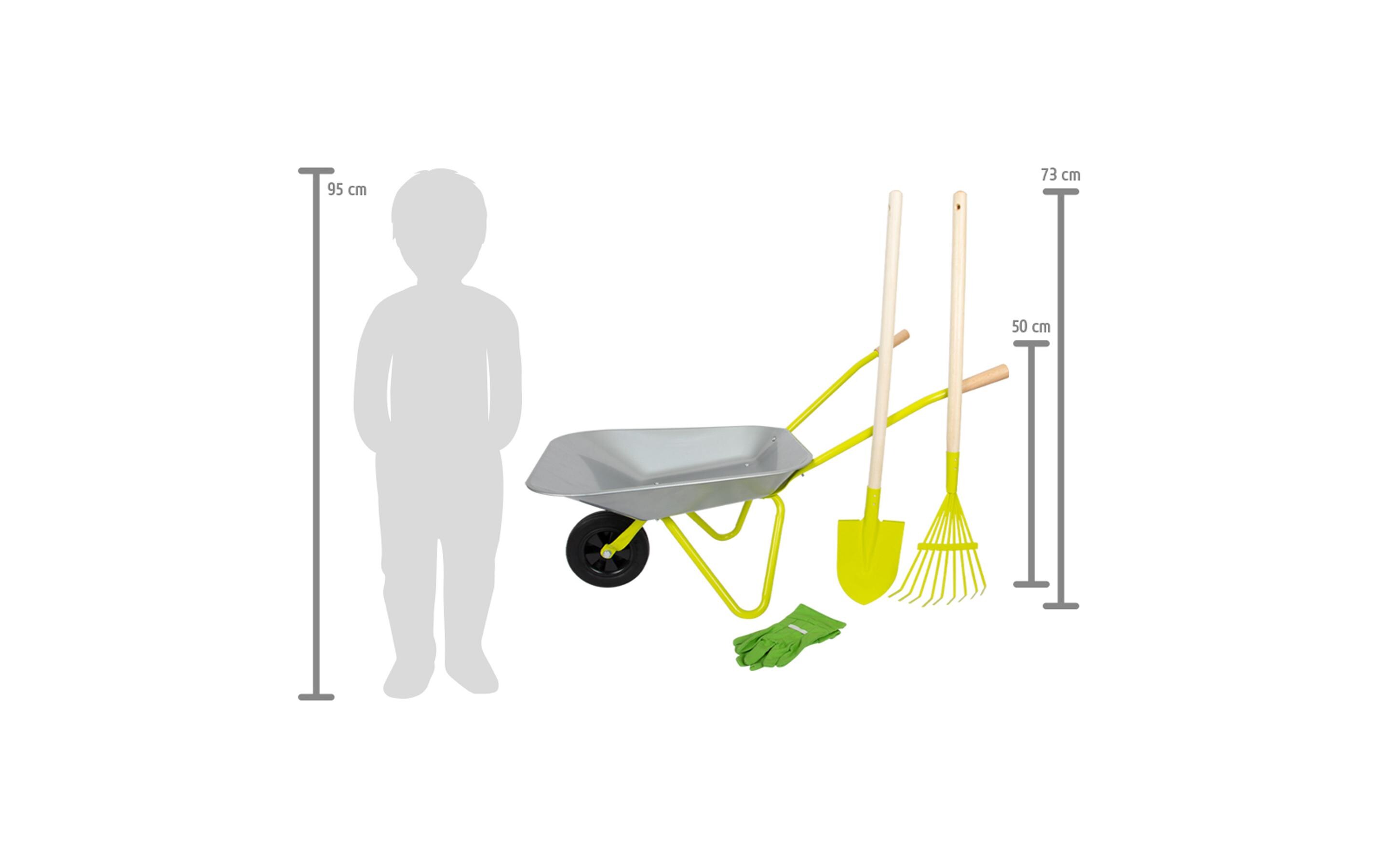 small foot Schubkarre mit Gartenwerkzeug