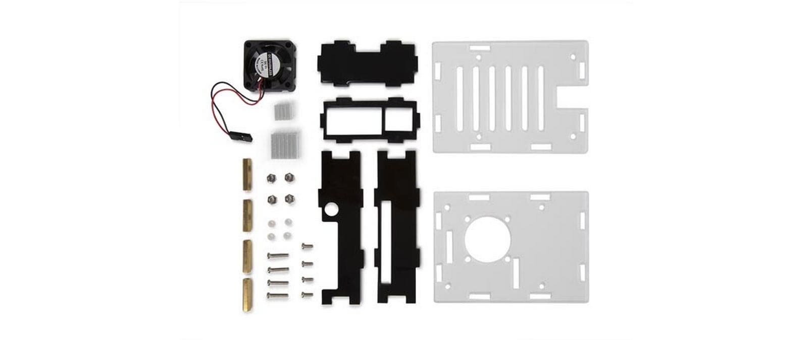 Whadda Gehäuse für Raspberry PI 4 mit Lüfter, Transparent Whadda Gehäuse für Raspberry PI 4 mit Lüfter, Transparent