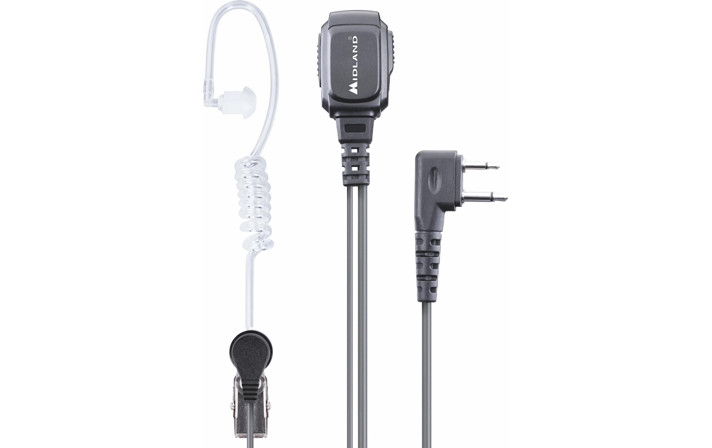 Midland Headset MA31-L Pro Schwarz, Transparent Midland Headset MA31-L Pro Schwarz, Transparent