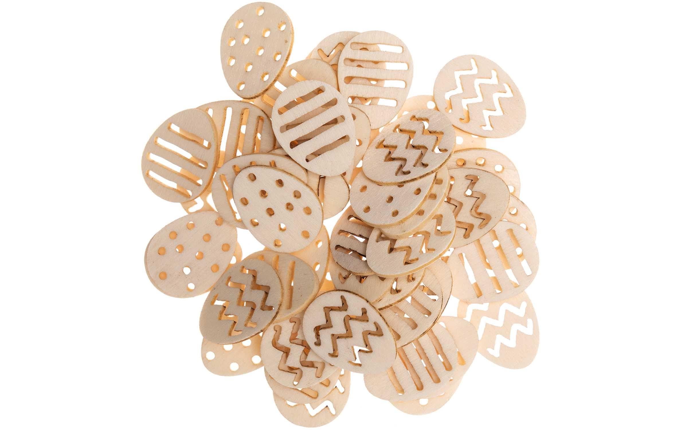 Rico Design Streudeko Ostereier 48 Stück, Nature