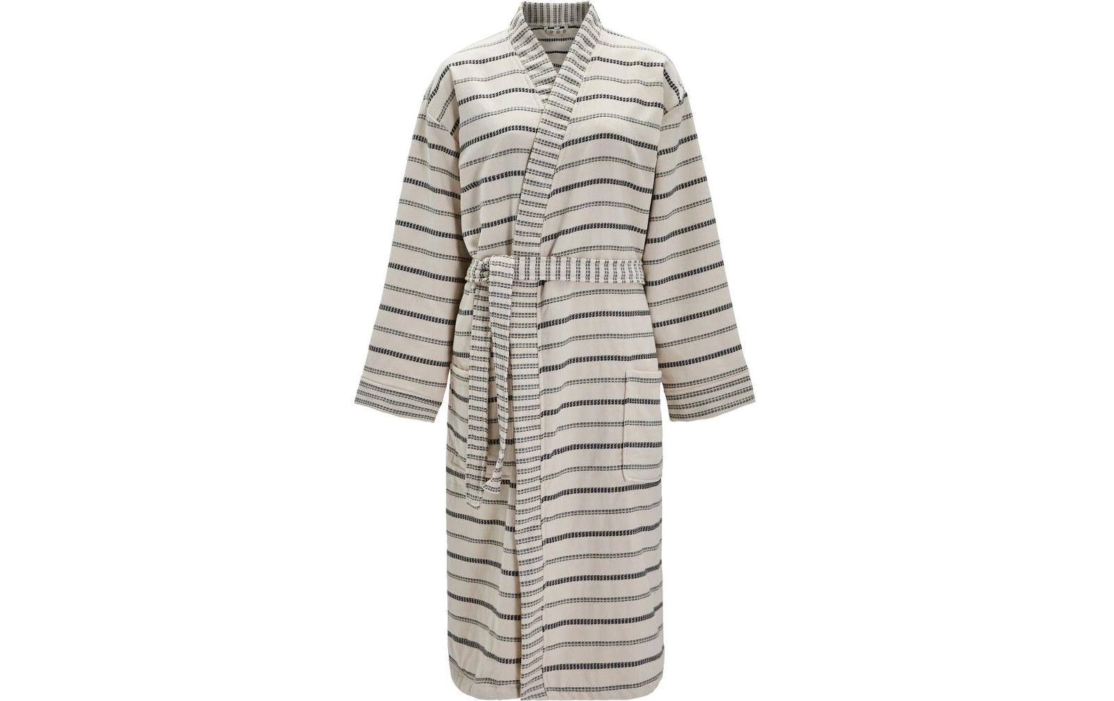 meraki Bademantel True Schwarz/Weiss