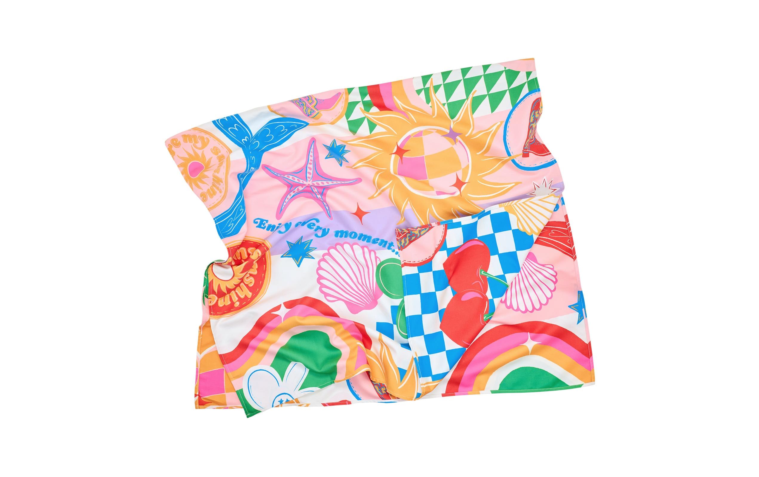 Dock & Bay Badetuch Good Vibes Club M, Mehrfarbig