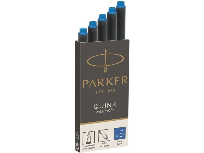 Parker Tintenpatrone Quink Z 44 Königsblau, 5 Stück Parker Tintenpatrone Quink Z 44 Königsblau, 5 Stück