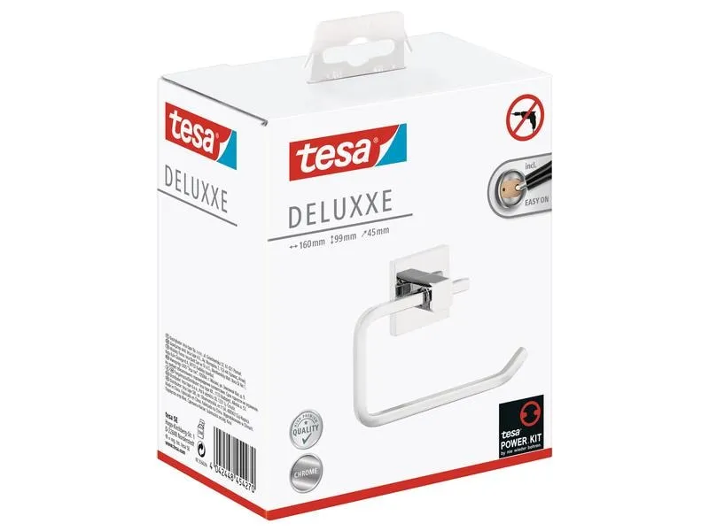 tesa Toilettenpapierhalter ohne Deckel, Deluxxe, Silber tesa Toilettenpapierhalter ohne Deckel, Deluxxe, Silber