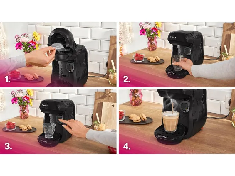 TASSIMO Kapselmaschine Happy friendly Schwarz TASSIMO Kapselmaschine Happy friendly Schwarz