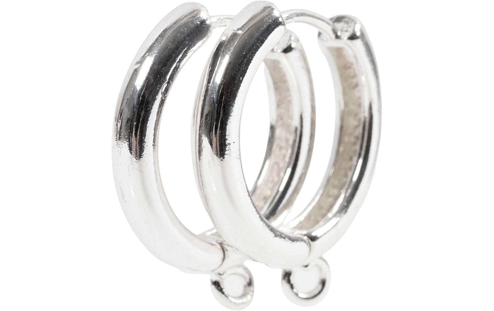 Creativ Company Ohrring 2 x 2 Paar, Versilbert