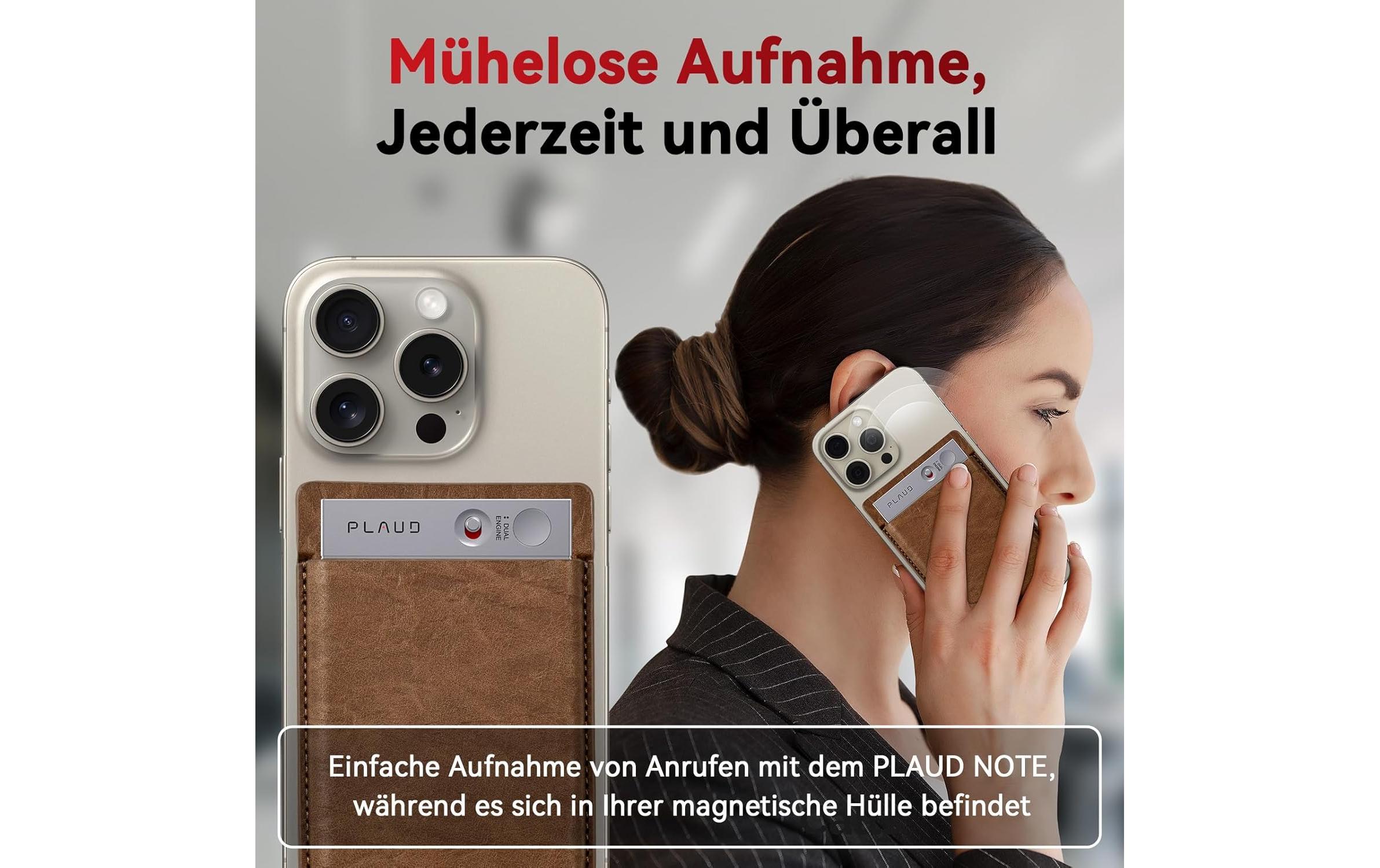 Plaud Note Magnetische Hülle Braun