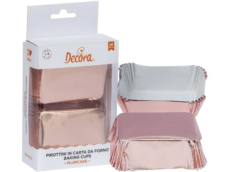 Decora Mini-Cake-Backform 20 Stück, Rosegold Decora Mini-Cake-Backform 20 Stück, Rosegold