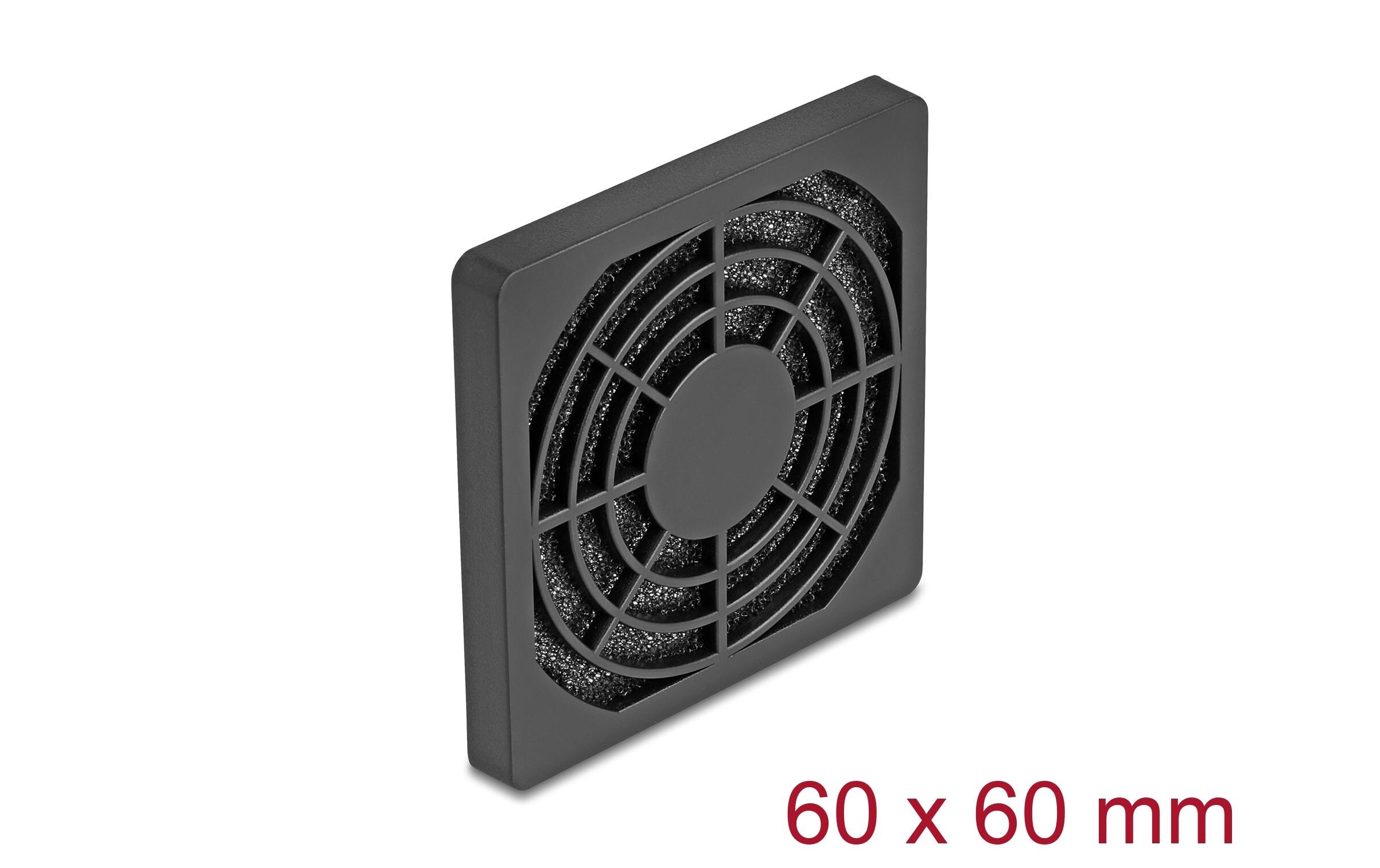Delock Lüftergitter mit Staubfilter 60 x 60 mm