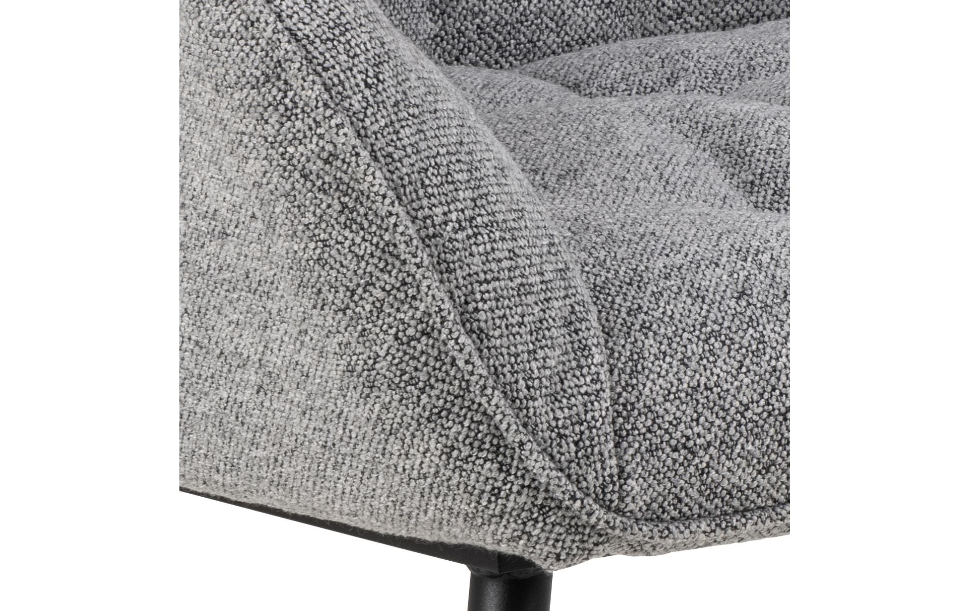 AC Design Sessel Brooke Stahl/Textil, Grau