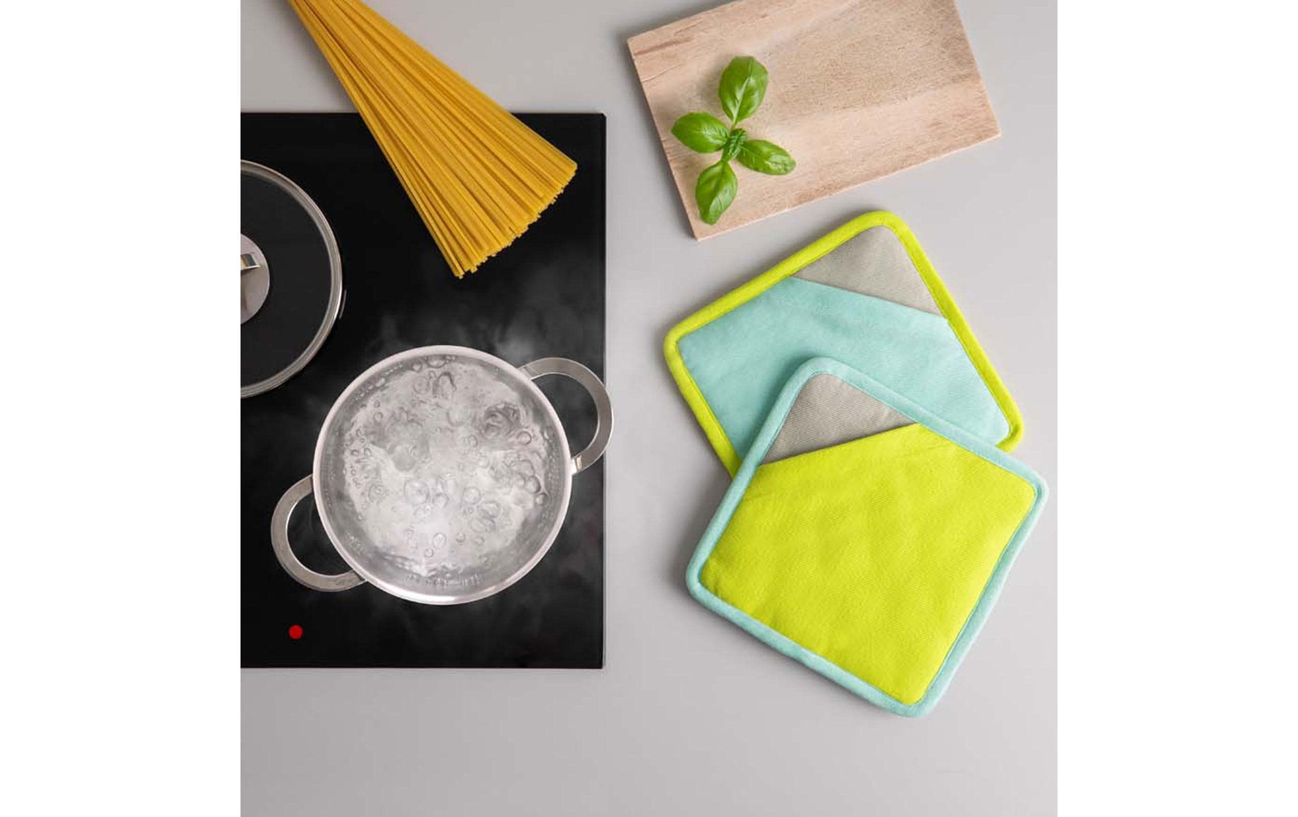 Remember Topflappen Lemon Grau/Lime Green Metallic/Mint