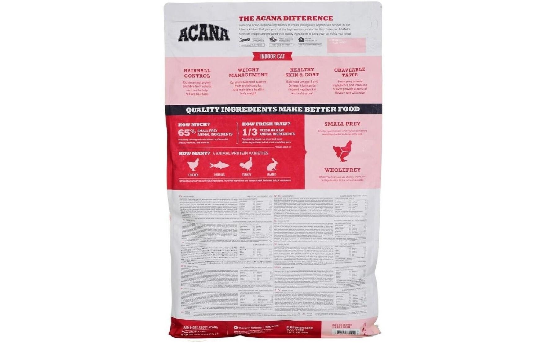 Acana Trockenfutter Indoor Entrée 4.5 kg Acana Trockenfutter Indoor Entrée 4.5 kg