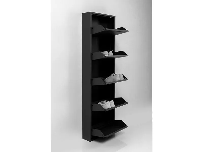 Kare Schuhschrank Caruso 5-er, 50 x 170 cm, Schwarz Kare Schuhschrank Caruso 5-er, 50 x 170 cm, Schwarz