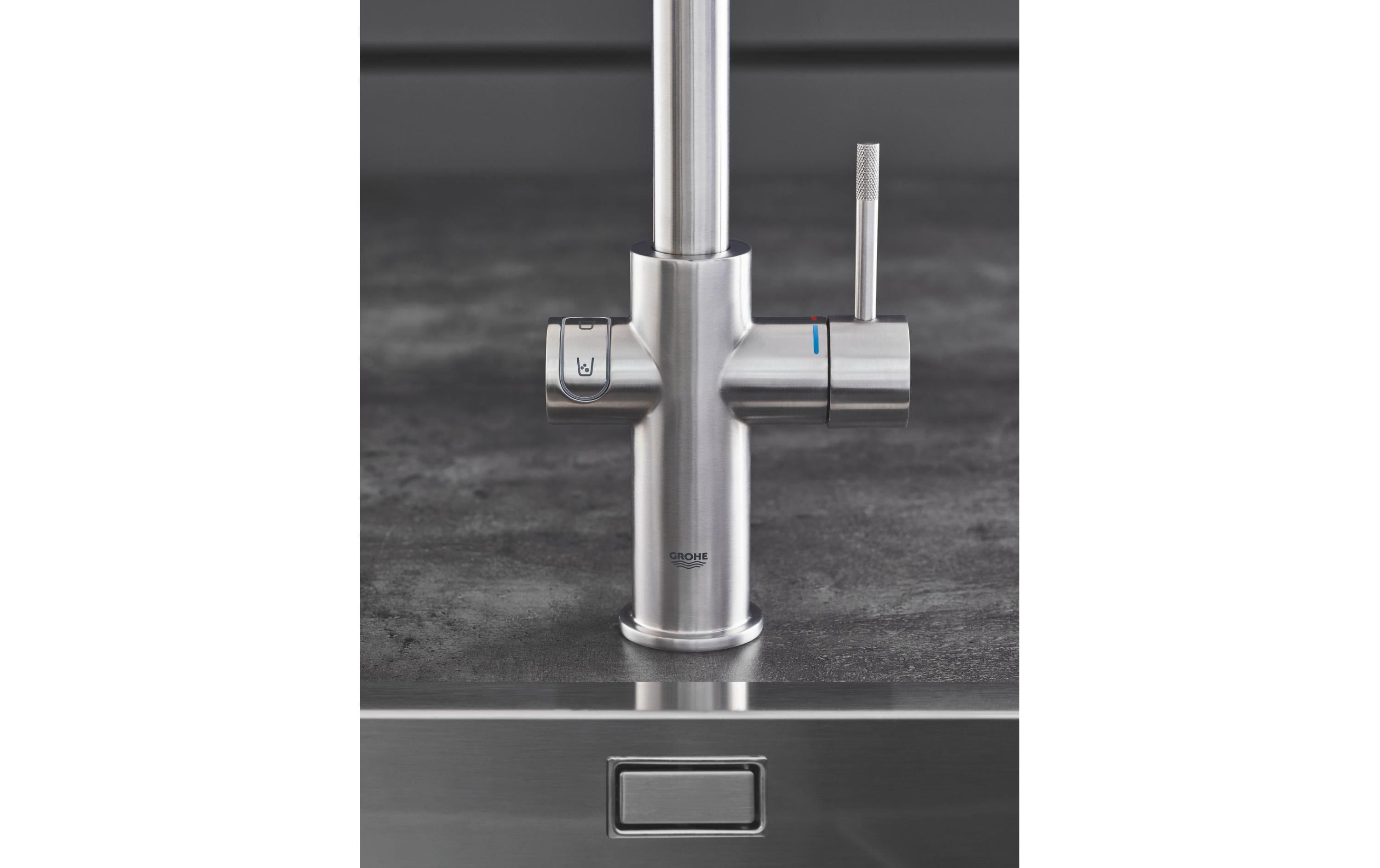 GROHE Küchenarmatur Blue Home U-Auslauf, Starter Kit, Supersteel