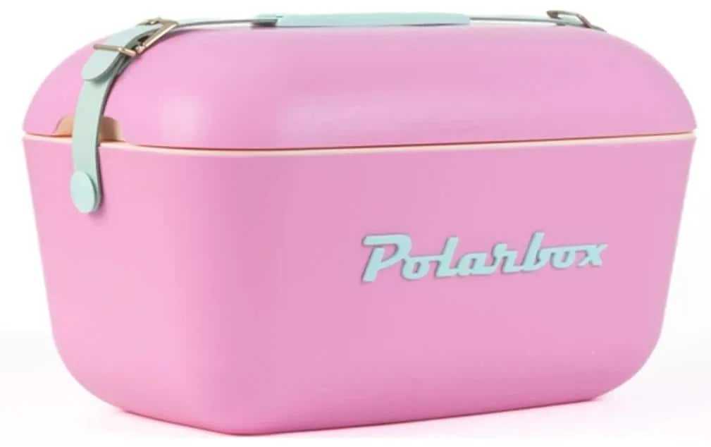 Polarbox Retro Cooler 12 l Bubblegum Pink – Cyan