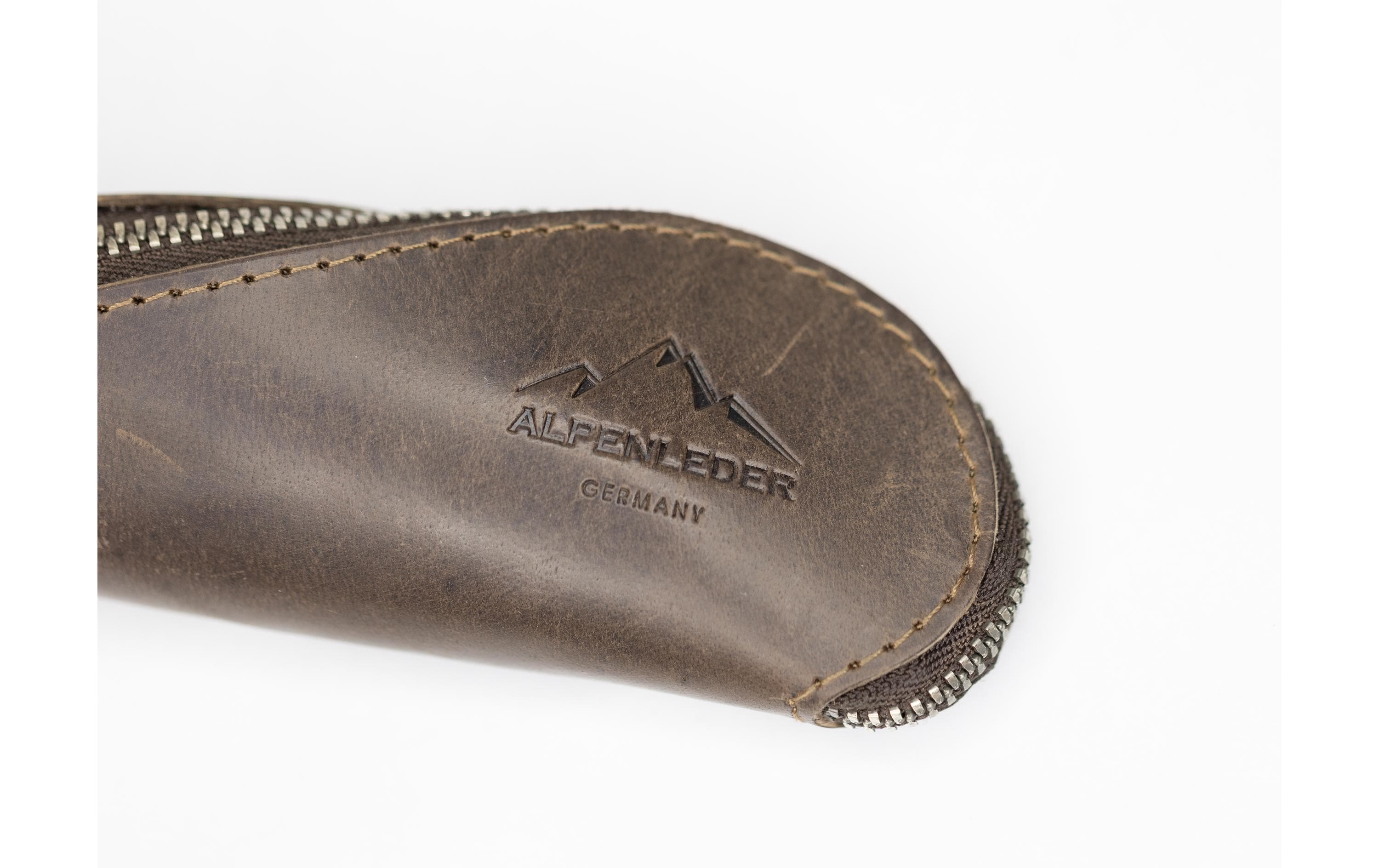 Alpenleder Stifteetui Drahdi, Leder, Old Havanna