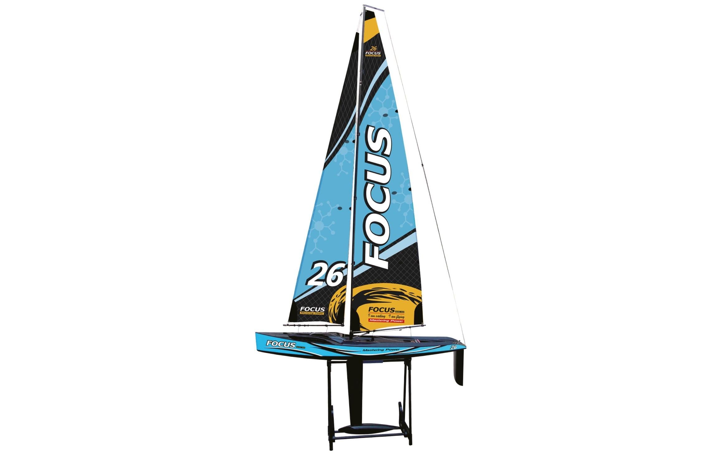 Amewi Segel-Yacht Focus III Racing 1000 mm, Blau, RTR