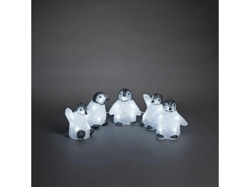 Konstsmide LED-Figur Acrylic 12.5cm Pinguine 5er Set Konstsmide LED-Figur Acrylic 12.5cm Pinguine 5er Set
