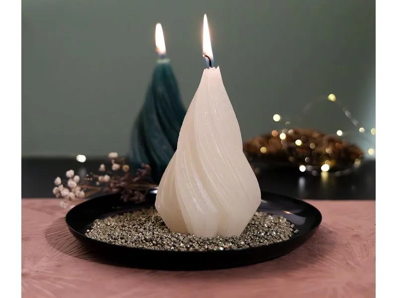 balthasar Weihnachtskerze Tannenbaum Weiss