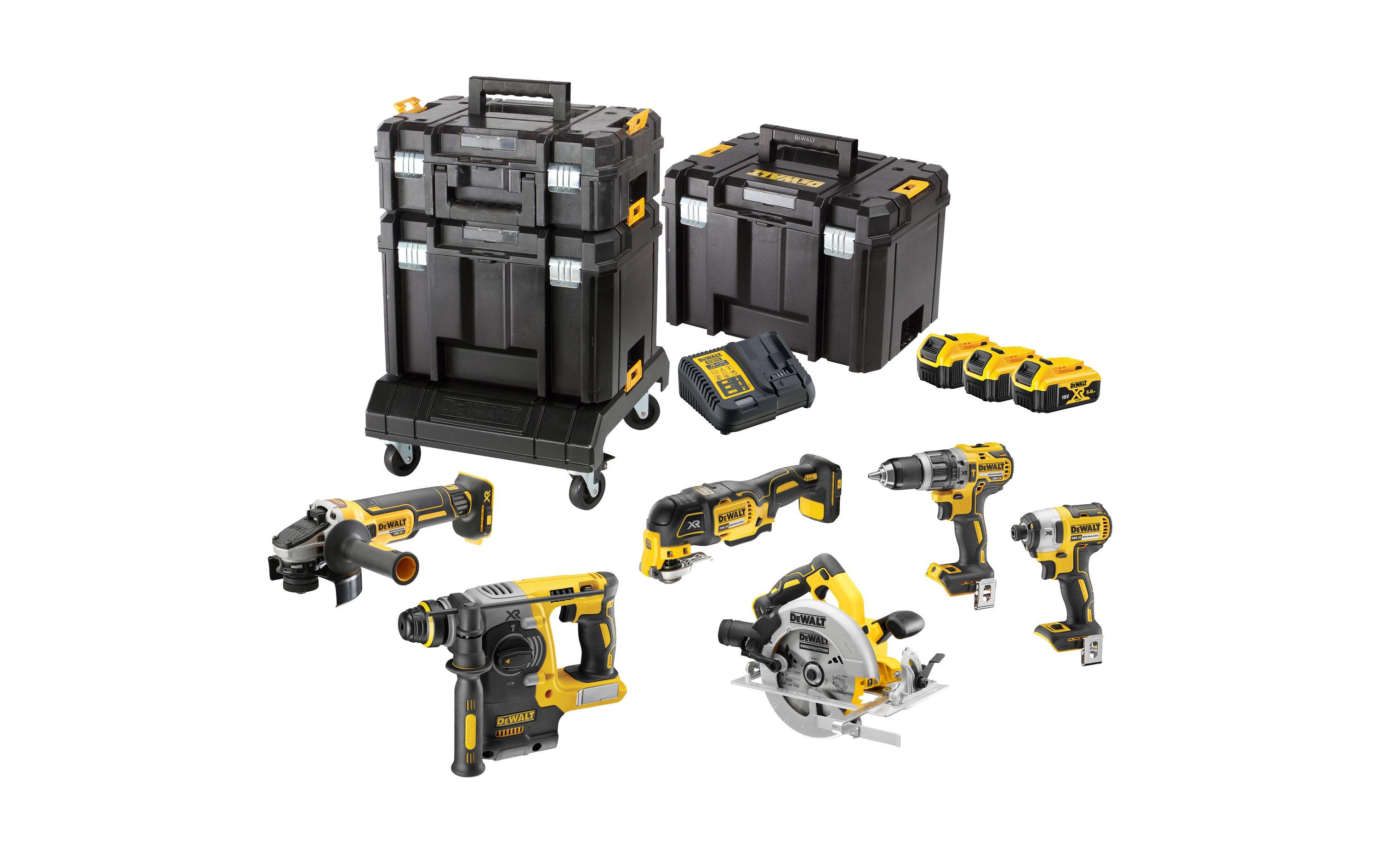 DeWalt Akku-Maschinen Set 18 V mit 3 Batterien 5.0 Ah DCK685P3T-QW