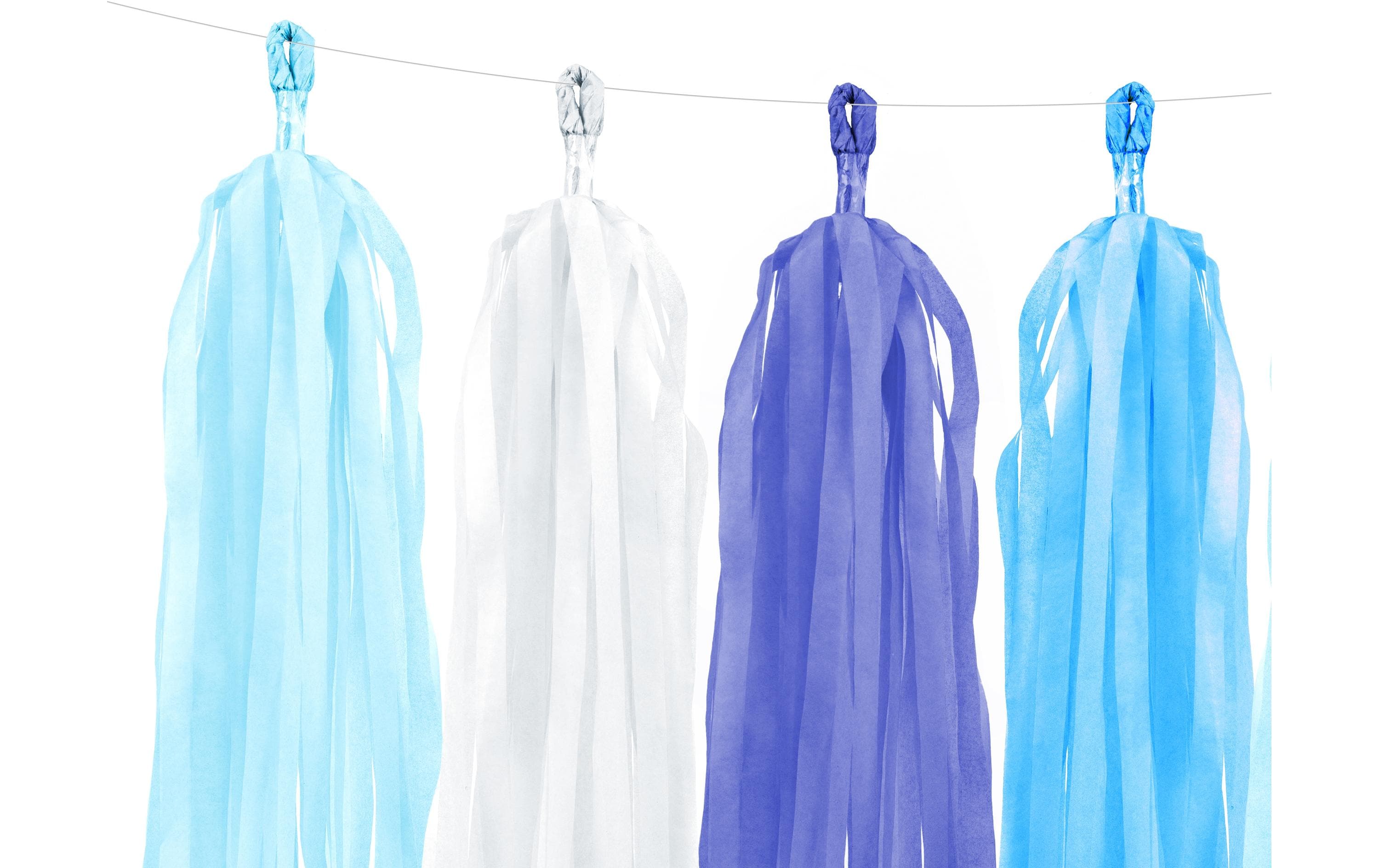 Partydeco Girlande Quasten 1.5 m, Blau