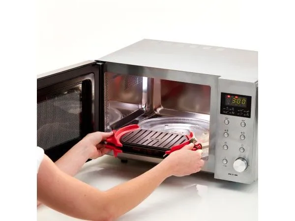 Lékué Mikrowellen-Grill 25.2 cm, Rot/Schwarz Lékué Mikrowellen-Grill 25.2 cm, Rot/Schwarz