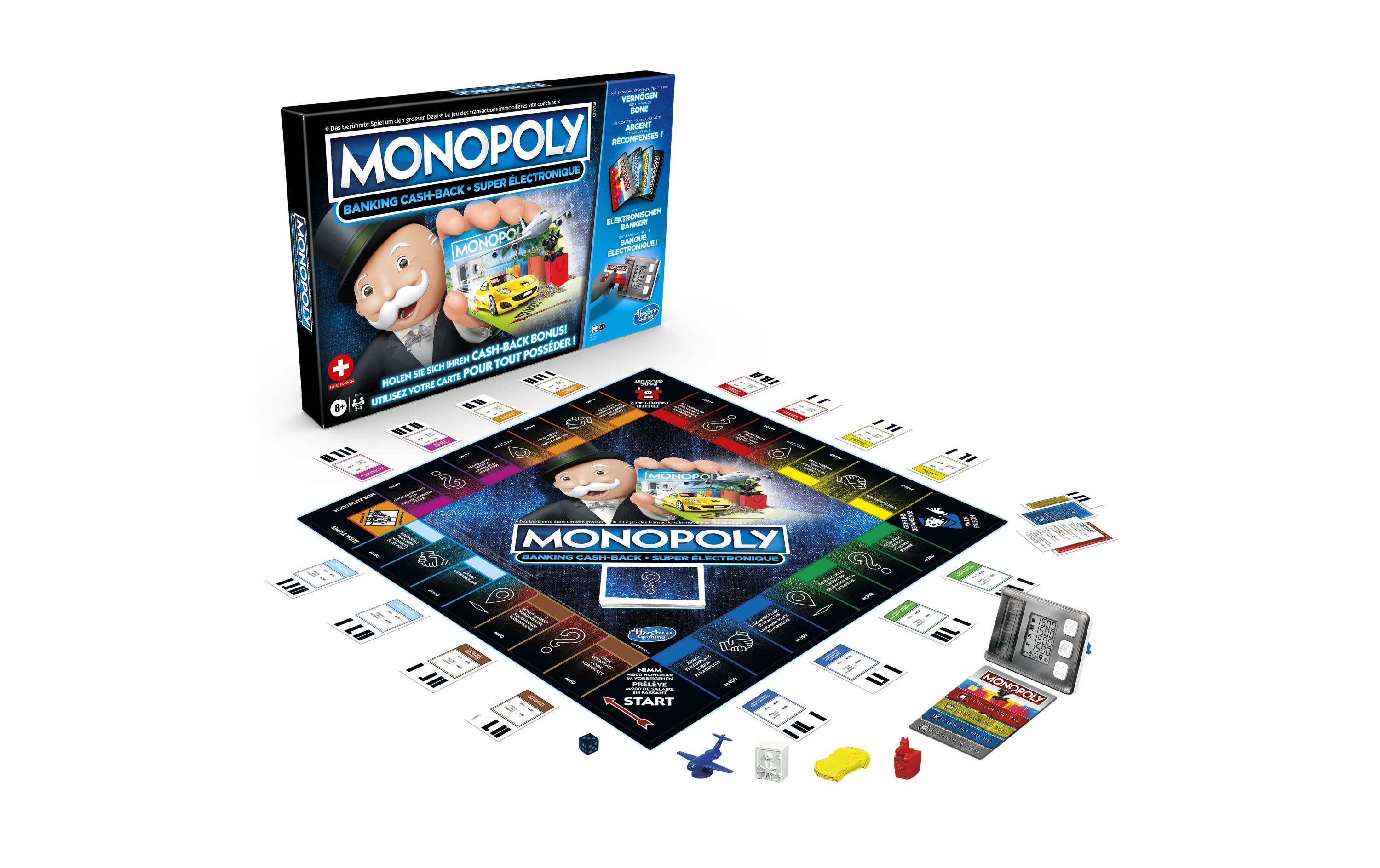 Hasbro Gaming Familienspiel Monopoly Banking: Cash-Back DE / FR / IT