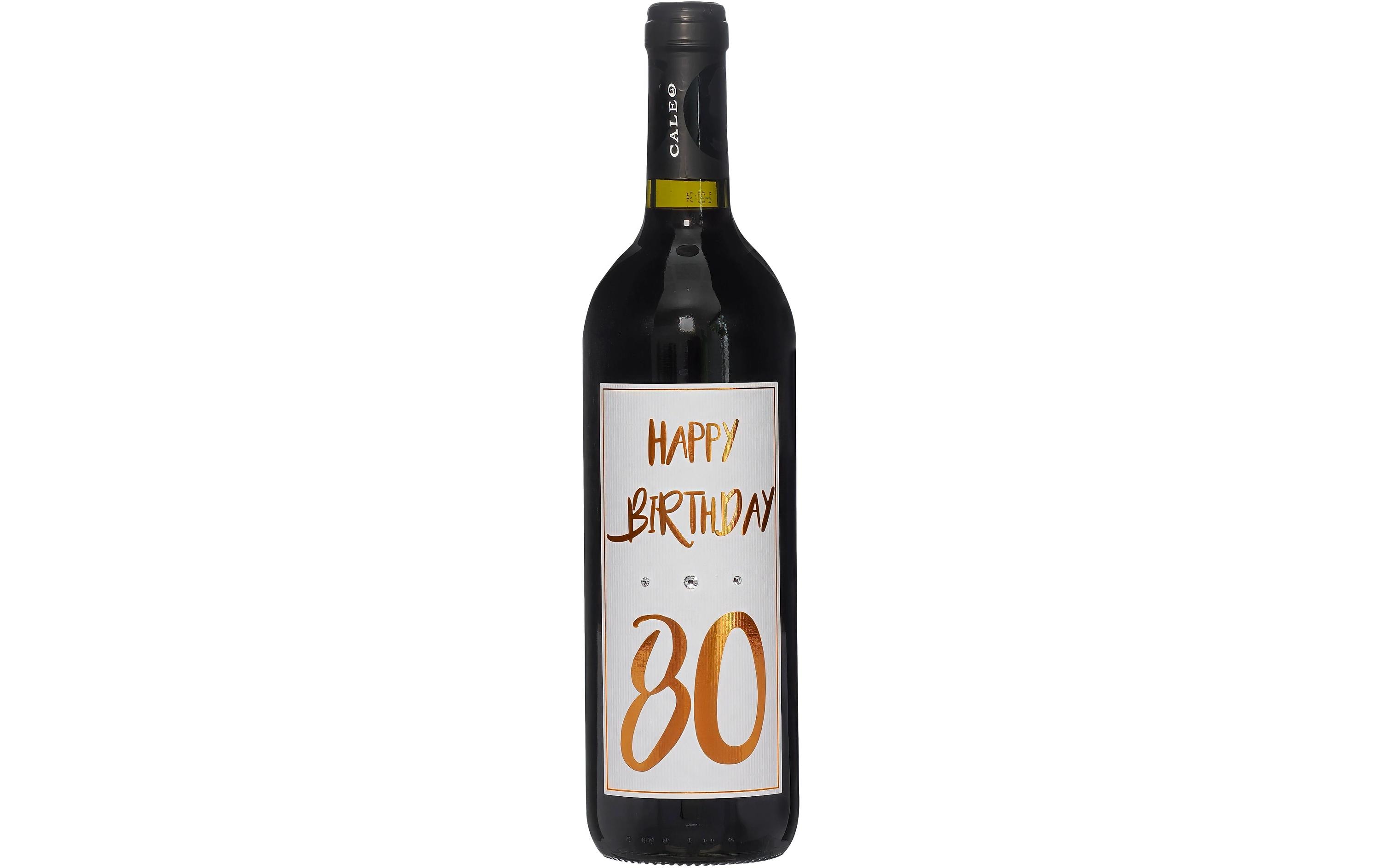 Dreams and Fantasy Geschenkidee Rotwein Happy Birthday 80 Kupfer, 750 ml