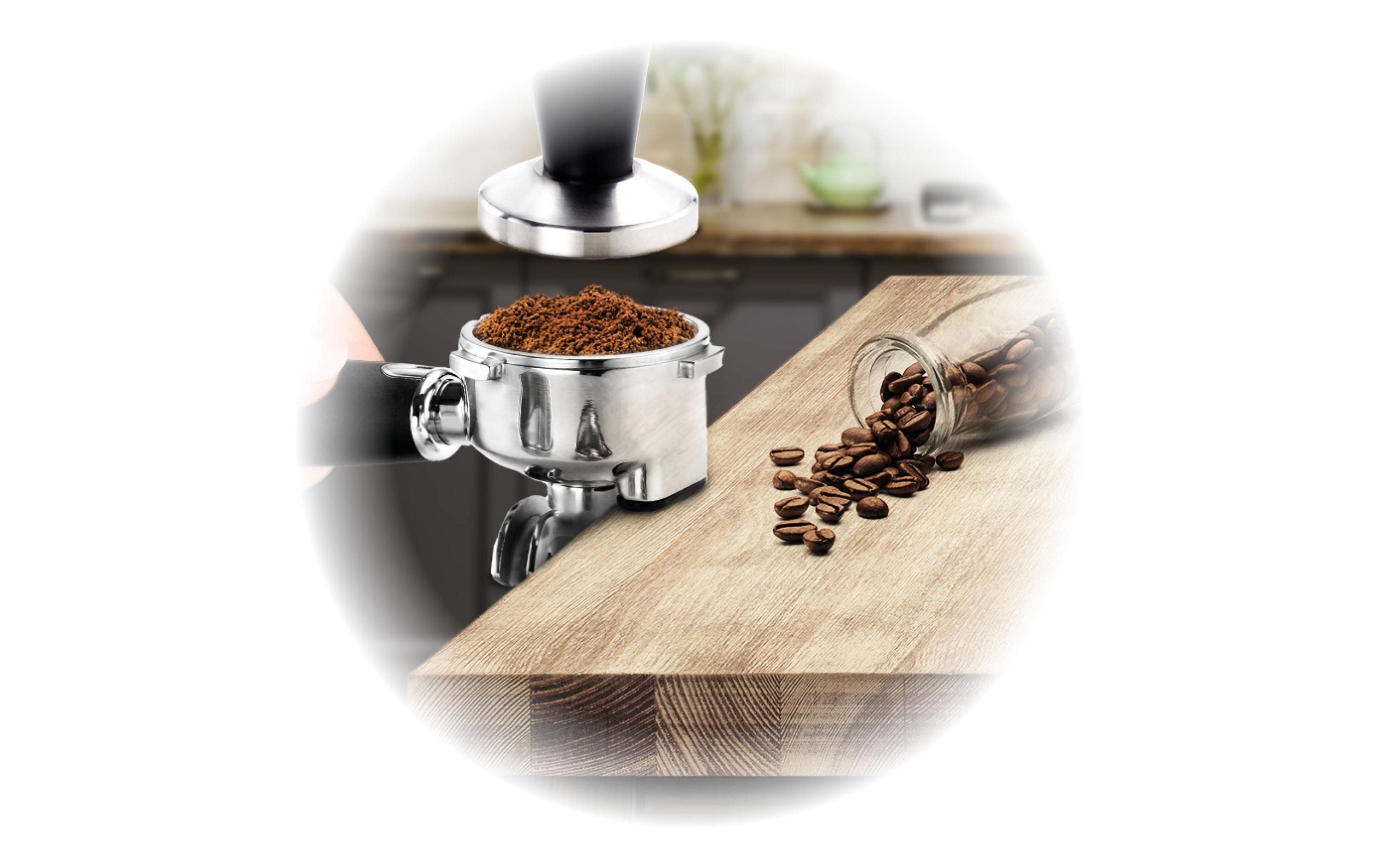 Trisa Siebträgermaschine Barista Plus Grau