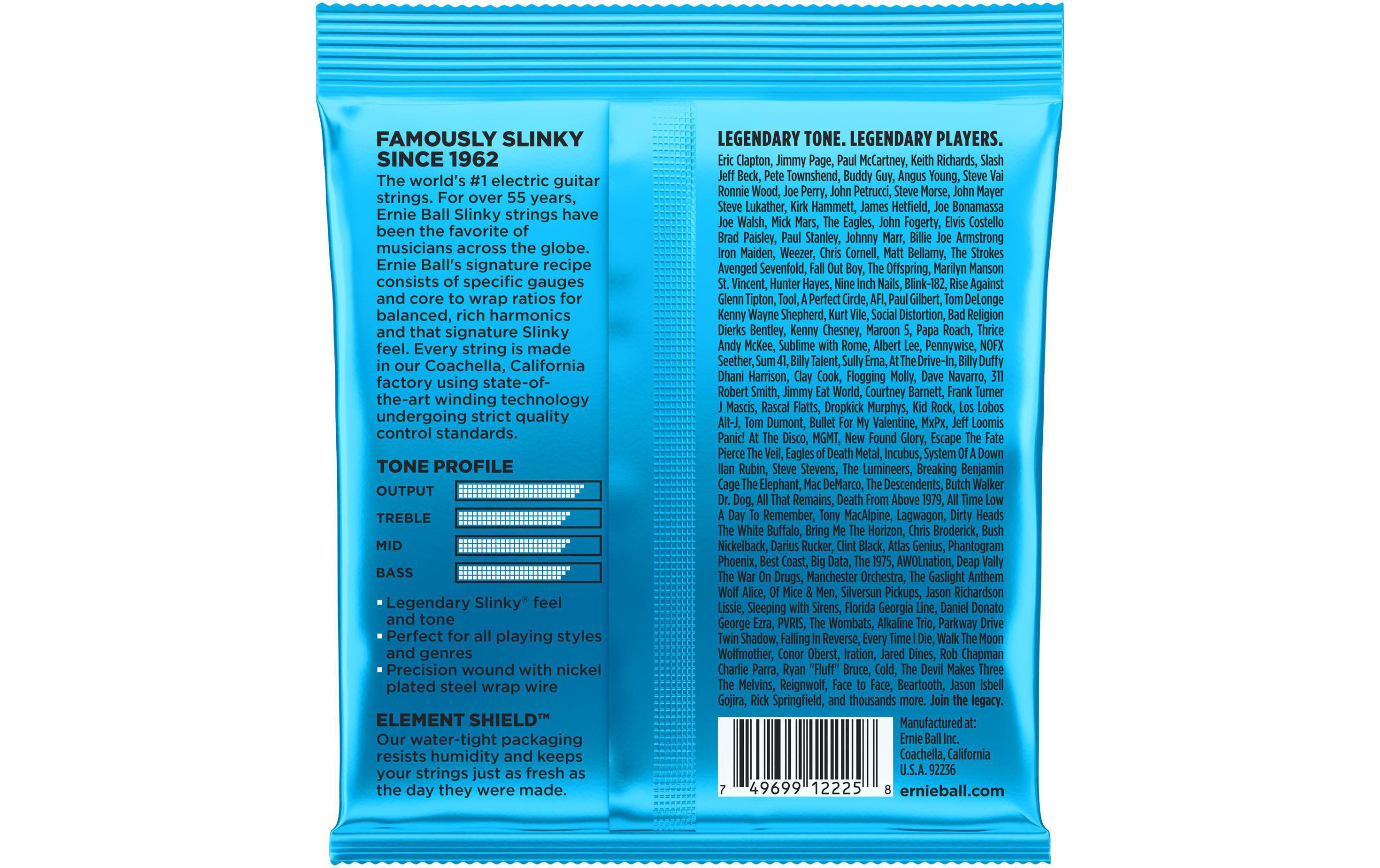 Ernie Ball Gitarrensaiten 2225 Slinky Nickel – Extra 08-38