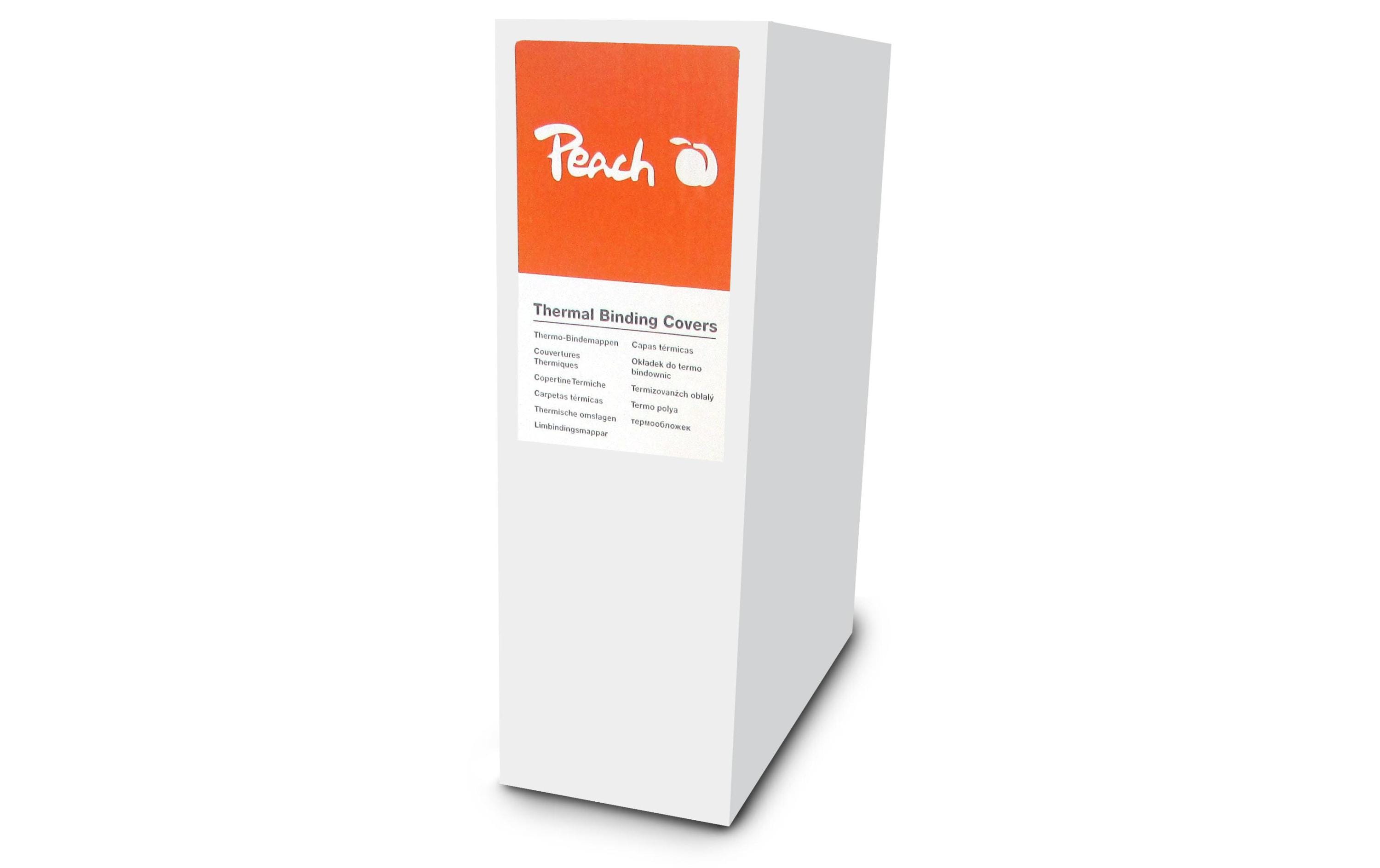 Peach Einbanddeckel für 100 Blatt, 200 g/m², 10 Stück, Weiss