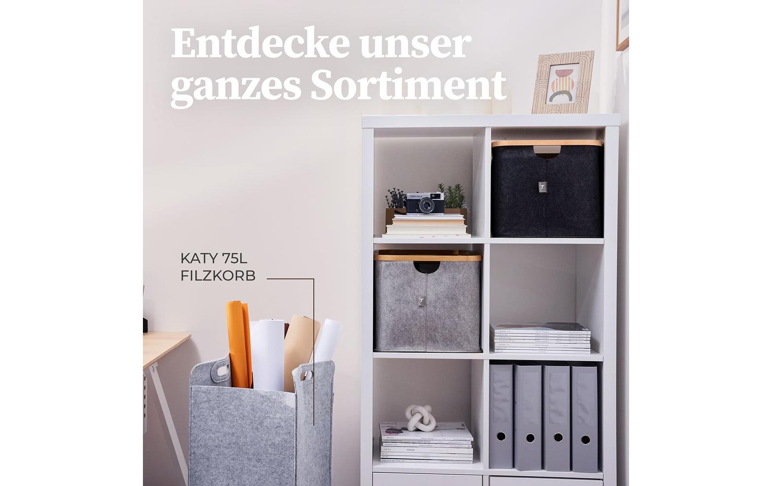 Hennez Aufbewahrungskorb Adrian Grau, 40 l