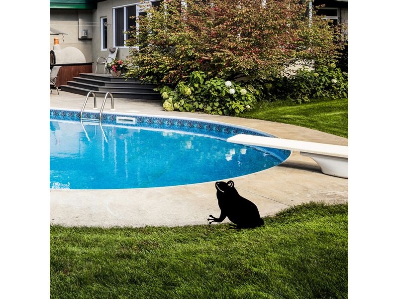 Wallxpert Gartenstecker Frosch 34 x 22 cm