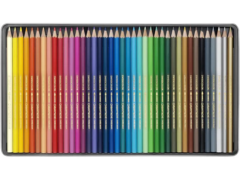 Caran d'Ache Aquarellfarbstifte Swisscolor 40 Stück