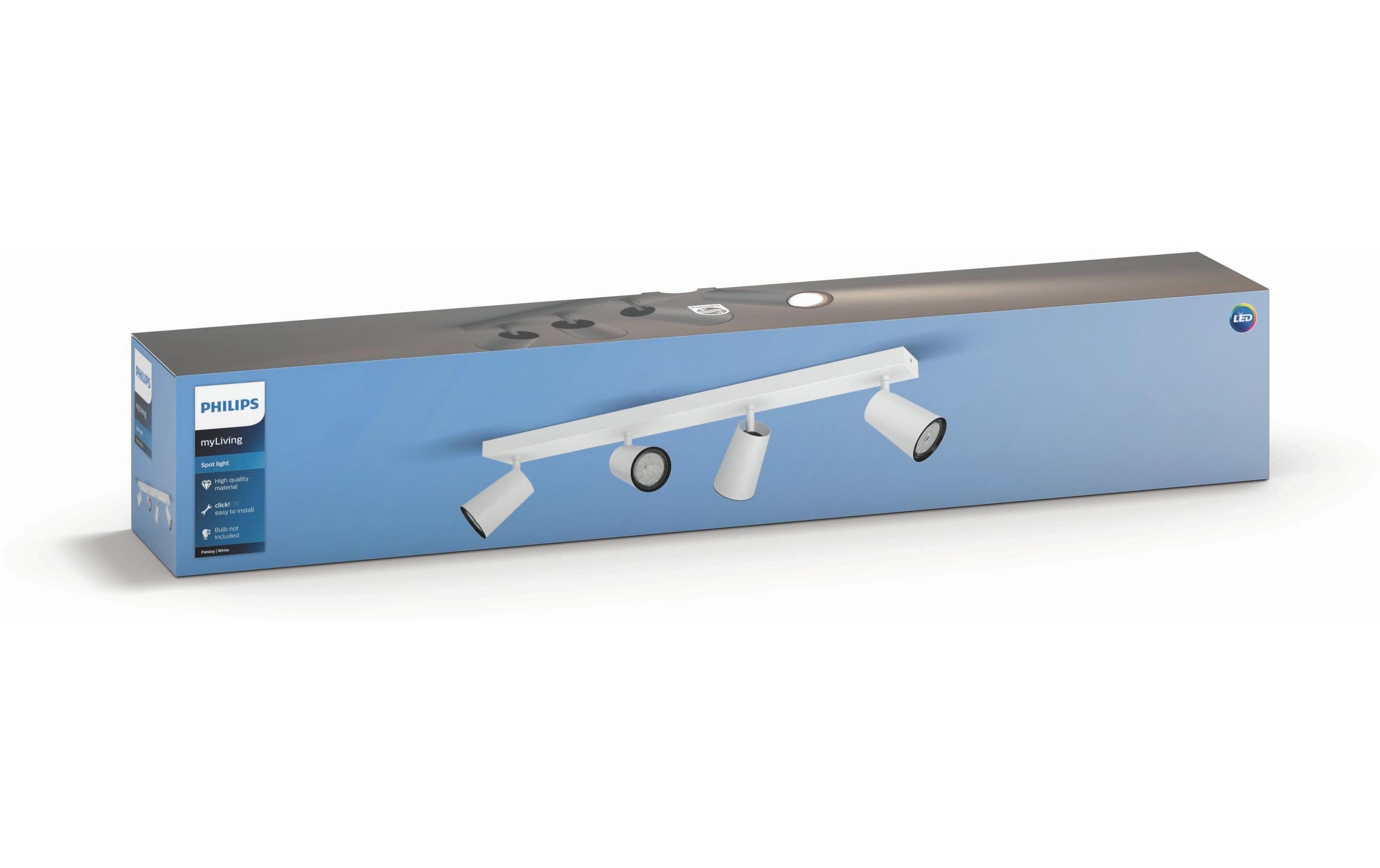 Philips Aufbauspot Paisley, 4 x GU10, 5.5 W, Weiss Philips Aufbauspot Paisley, 4 x GU10, 5.5 W, Weiss