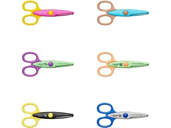 Fiskars Dekorscheren 6-er Set 13 cm, Rostfreier Stahl, Universal