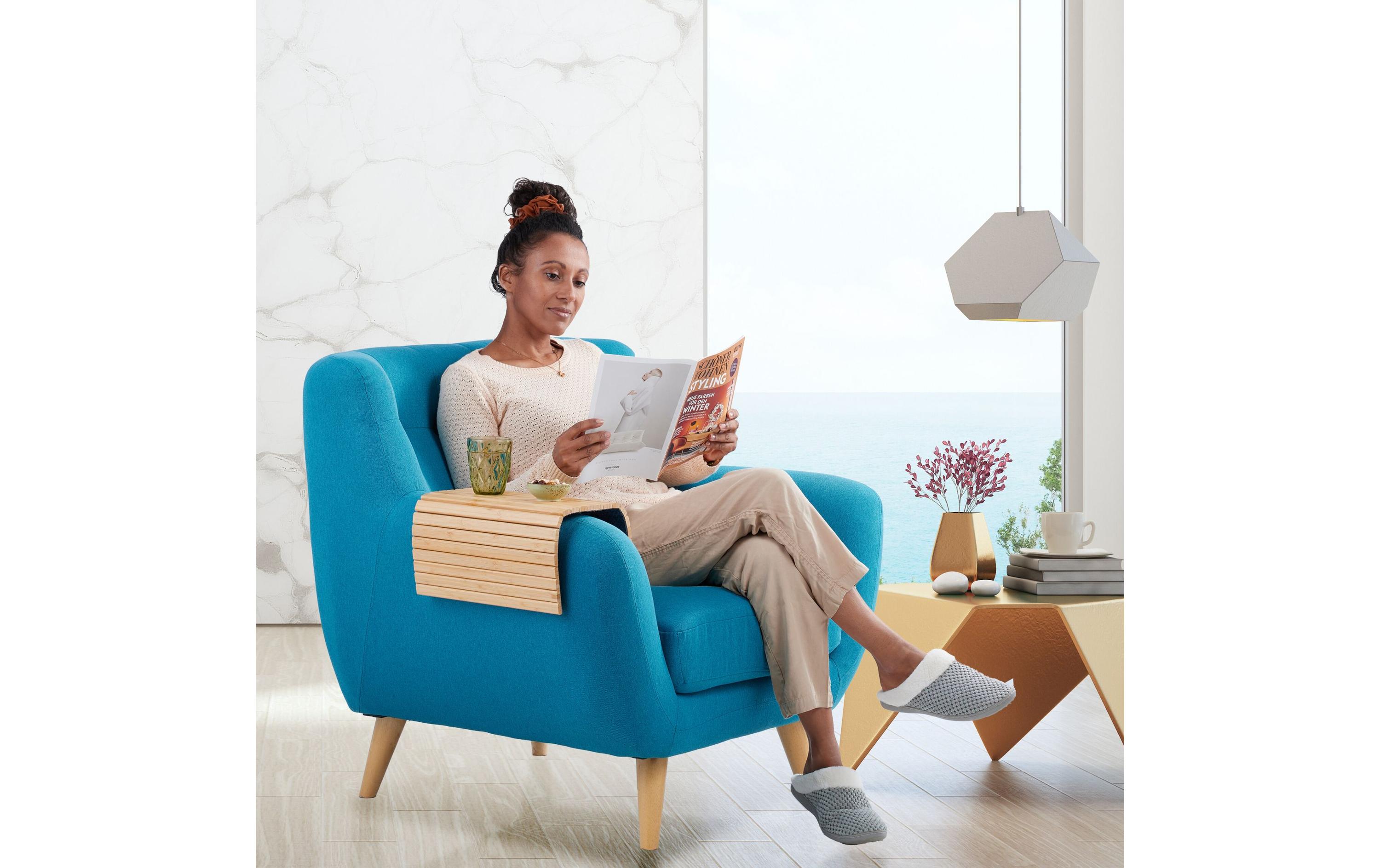 relaxdays Serviertablett Natur