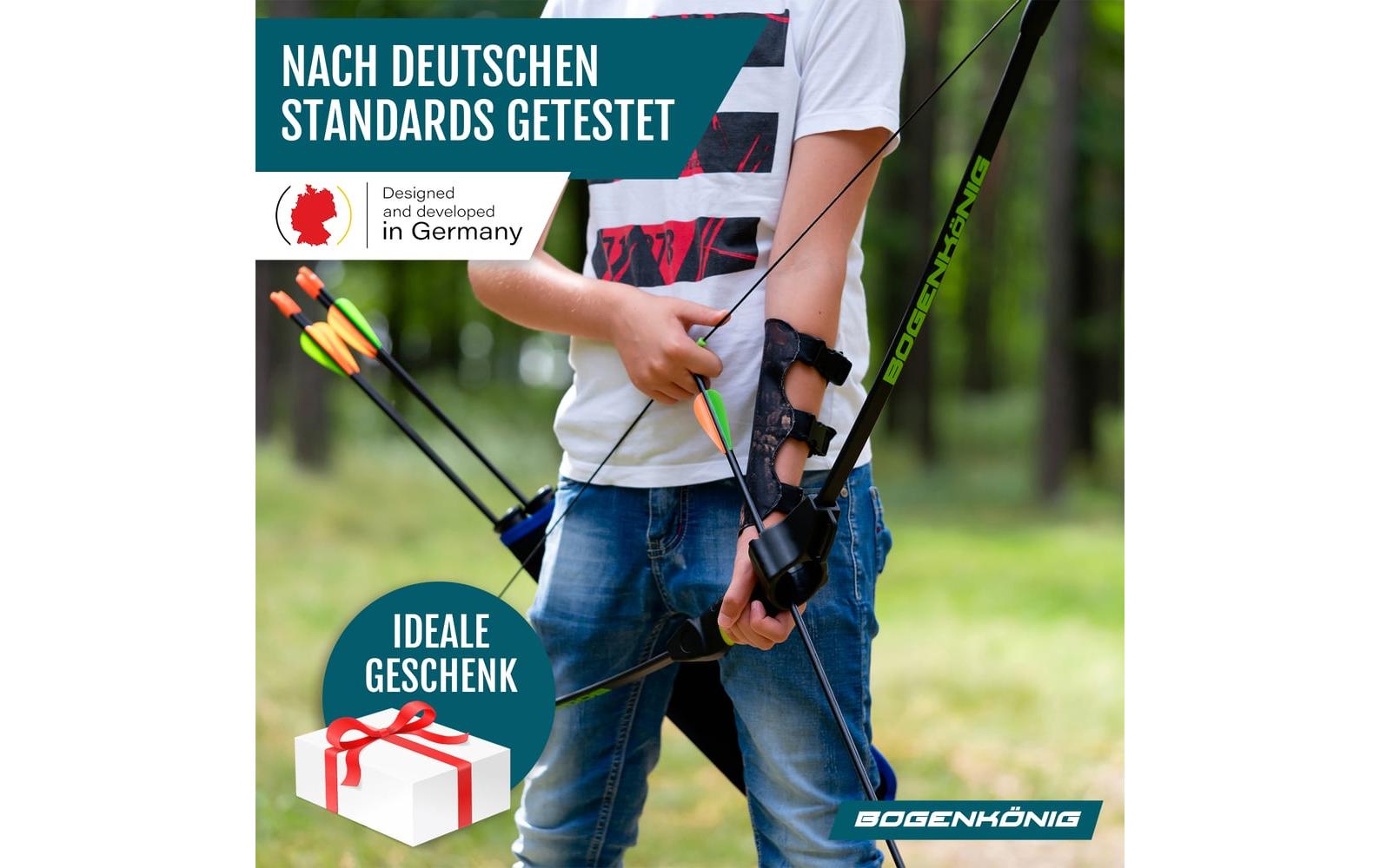 Bogenkönig Bogenschiess-Set mit Köcher 15 lbs