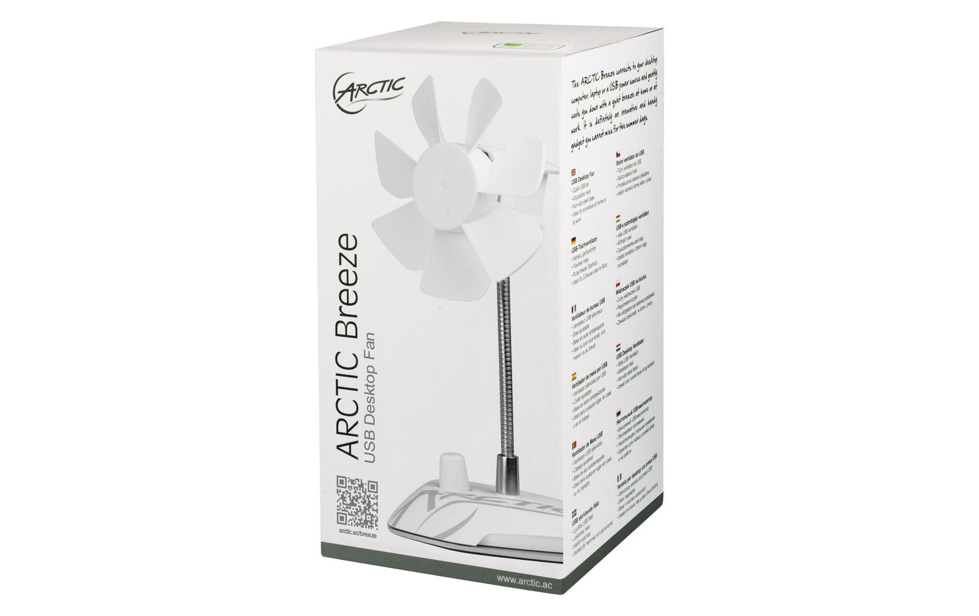 Arctic Cooling USB-Tischventilator Breeze Weiss