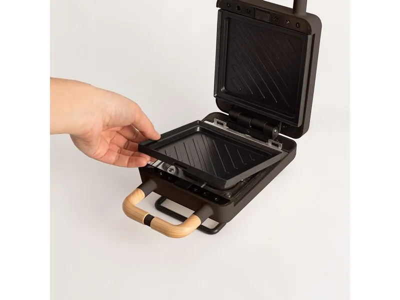 Create Waffeleisen Stone 2 in 1 Compact Braun