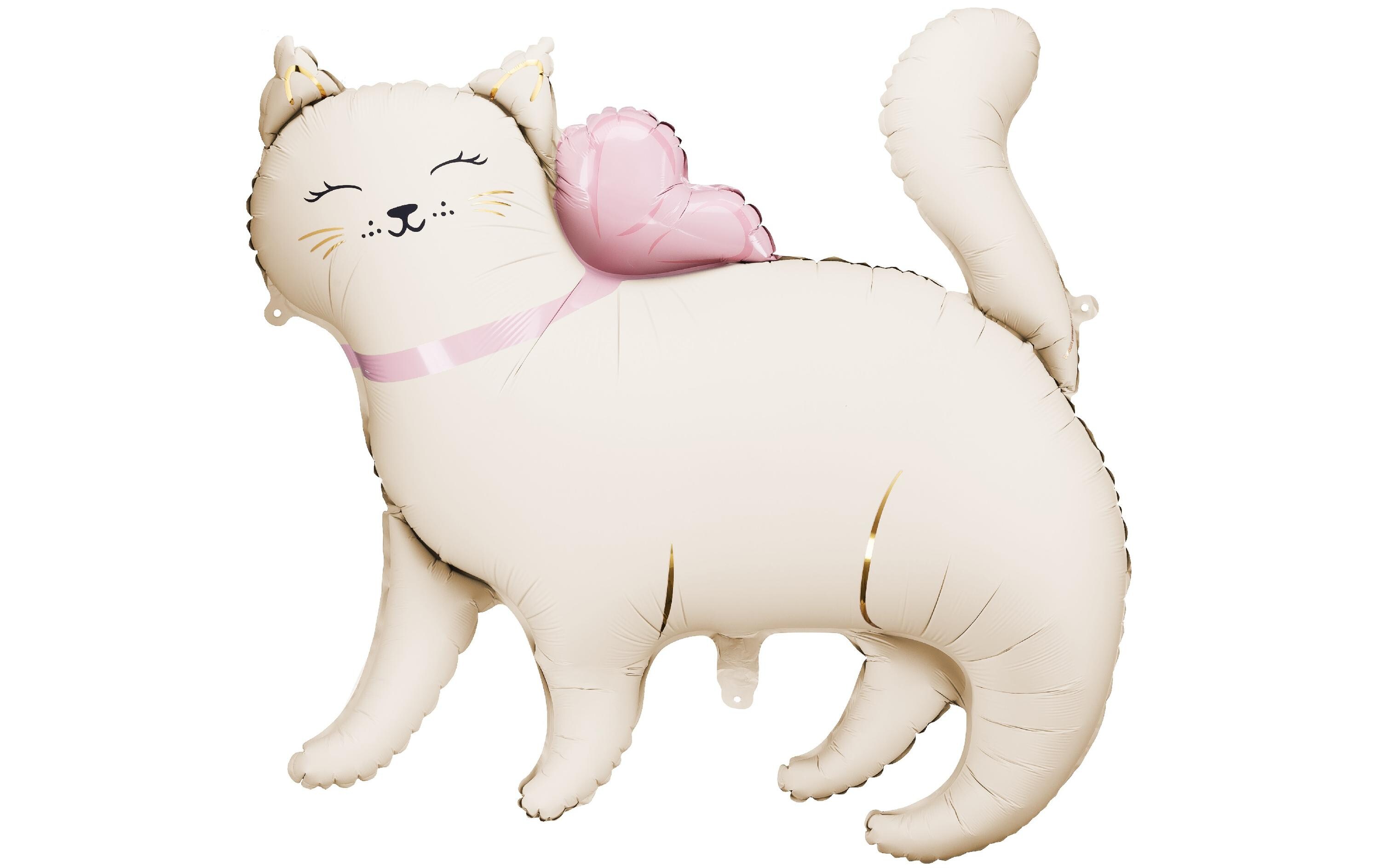 Partydeco Folienballon Katze Weiss