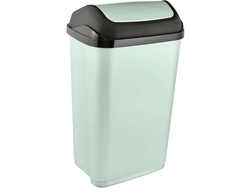 keeeper Abfalleimer Swantje 50 l, Schwingdeckel, soft green