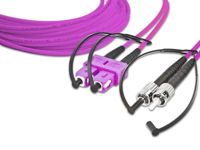 Lightwin LWL-Patchkabel SC-ST, Multimode, Duplex, OM4, 1m Lightwin LWL-Patchkabel SC-ST, Multimode, Duplex, OM4, 1m
