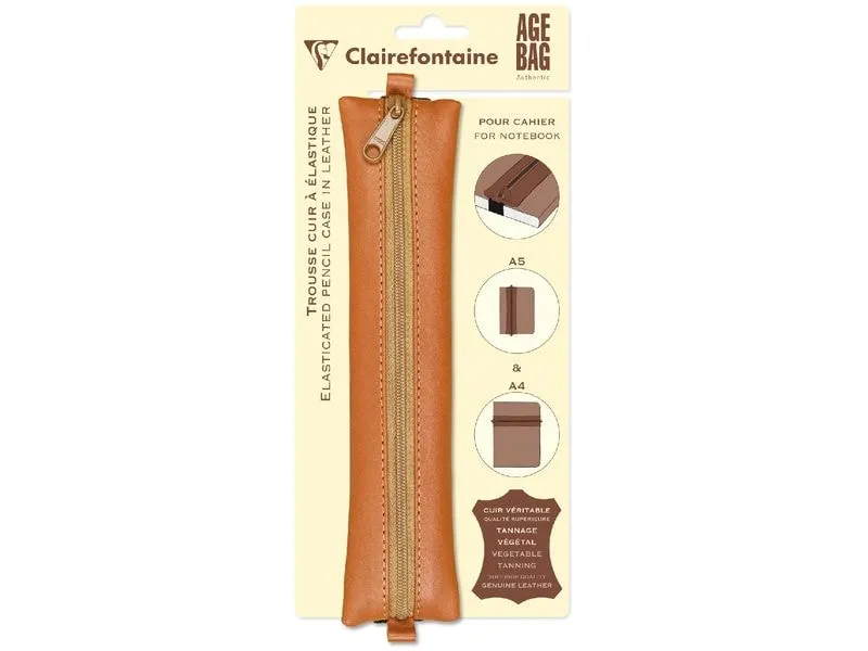 Clairefontaine Etui AgeBag Leder Beige Clairefontaine Etui AgeBag Leder Beige