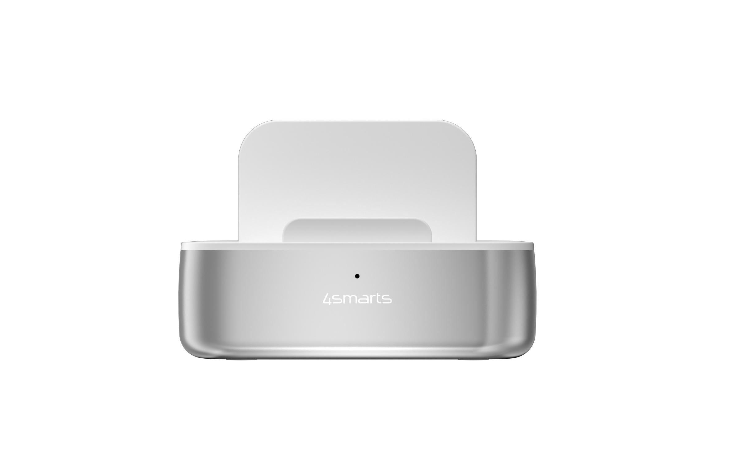 4smarts Ladestation Team 100W 5C/1A inkl. 6 Kabel Silber