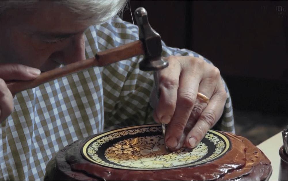 Pulltex Korkenzieher Damasquinado Gold