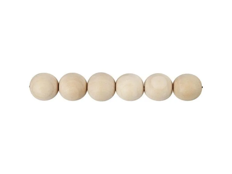 Creativ Company Holzperlen D: 25 mm Lochgrösse: 4.5 mm Creativ Company Holzperlen D: 25 mm Lochgrösse: 4.5 mm