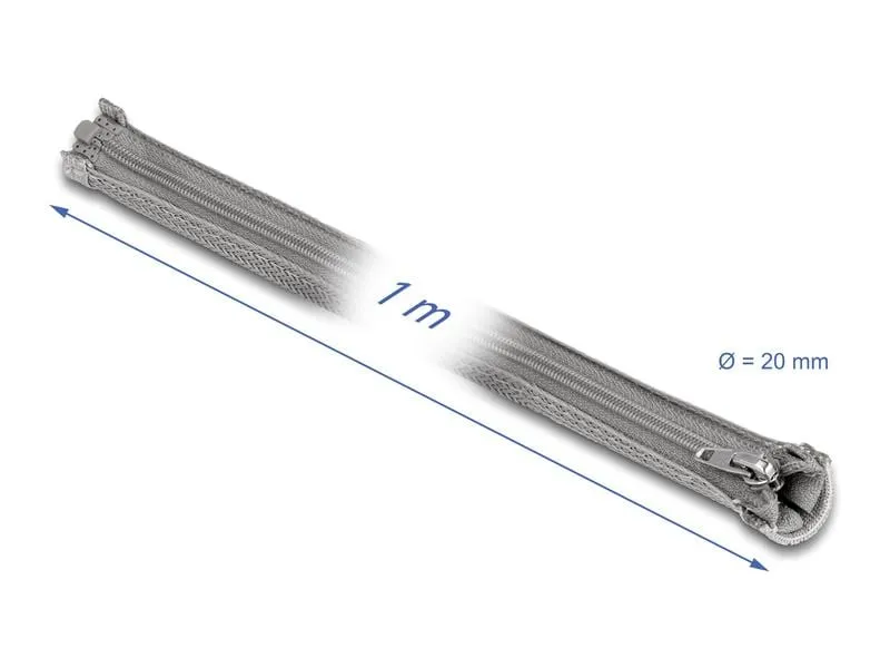 Delock Kabelschlauch 1 m x 20 mm Grau Delock Kabelschlauch 1 m x 20 mm Grau